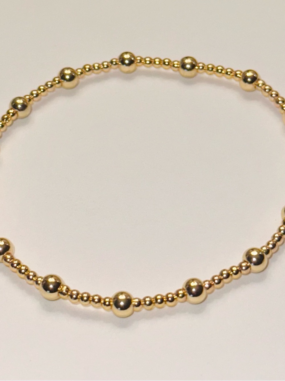 BramFam Beads Gold Filled bracelet 6.25”